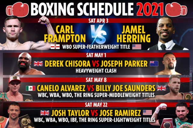 ROB 2021 BOXING SCHEDULE 