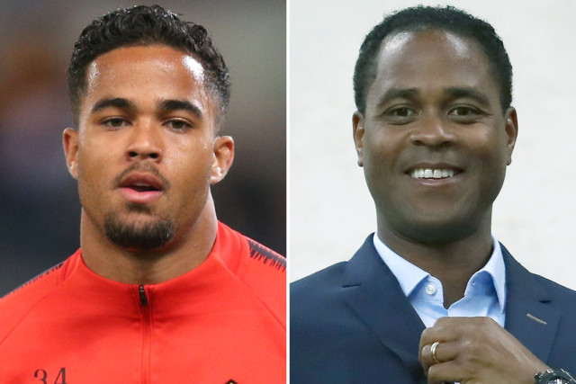 Justin Kluivert, left, is already showing the talents of his father Patrick who was a Barcelona striker