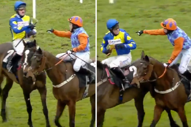, Fans fume at ‘outrageous’ four-day bans given to jockeys Page Fuller and Lorcan Williams for shocking post-race bust-up