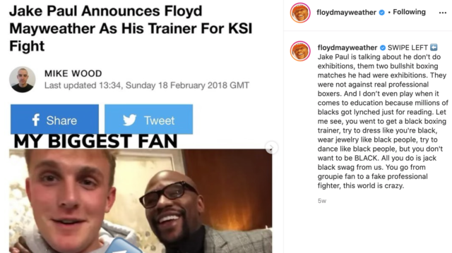 , Jake Paul says Floyd Mayweather is ‘thirsty’ for attention after calling out him and 50 Cent following Logan Paul fight