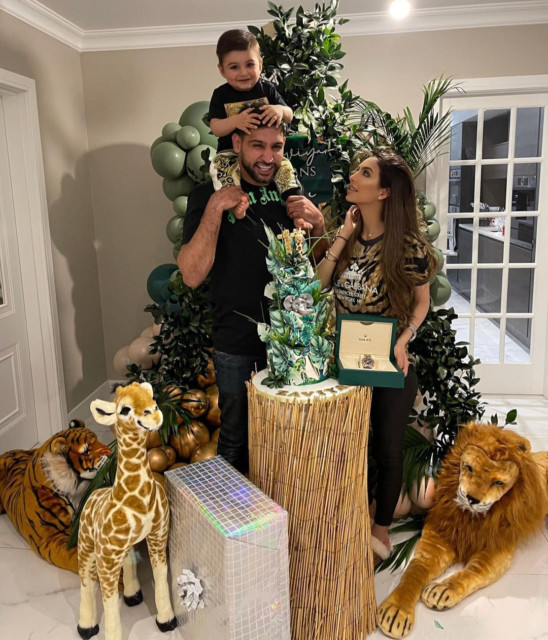 , Amir Khan and wife Faryal celebrate son Muhammad’s first birthday by buying him £30,000 Rolex and amazing ‘safari’ cake