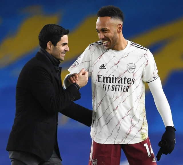, Arsenal boss Mikel Arteta confident ‘totally’ committed Aubameyang will not become another Mesut Ozil after drab season