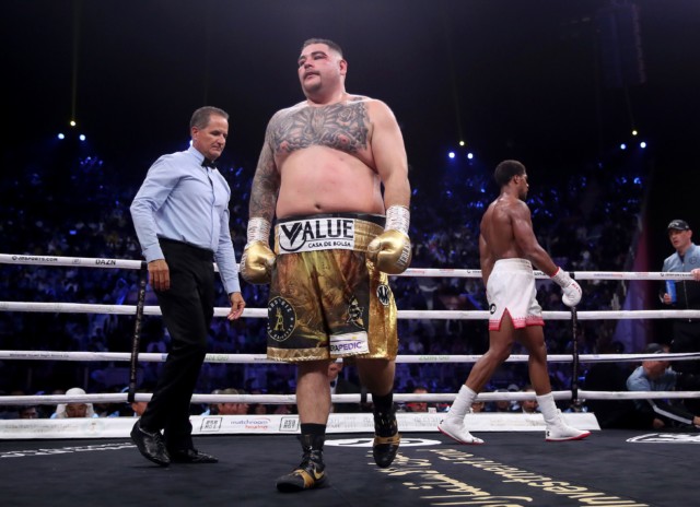 Andy Ruiz Jr during his defeat to Anthony Joshua