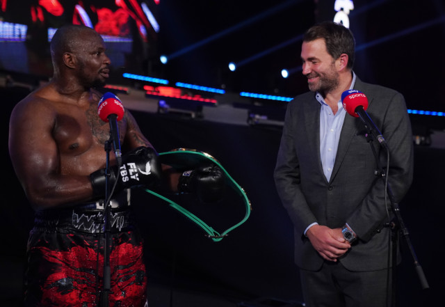, Eddie Hearn urges Deontay Wilder to come ‘back in the ring’ for heavyweight ‘barnburner’ with Dillian Whyte