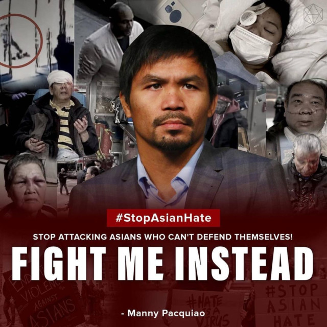, Manny Pacquiao tells Asian hate crime attackers ‘fight me instead’ in defiant Instagram post