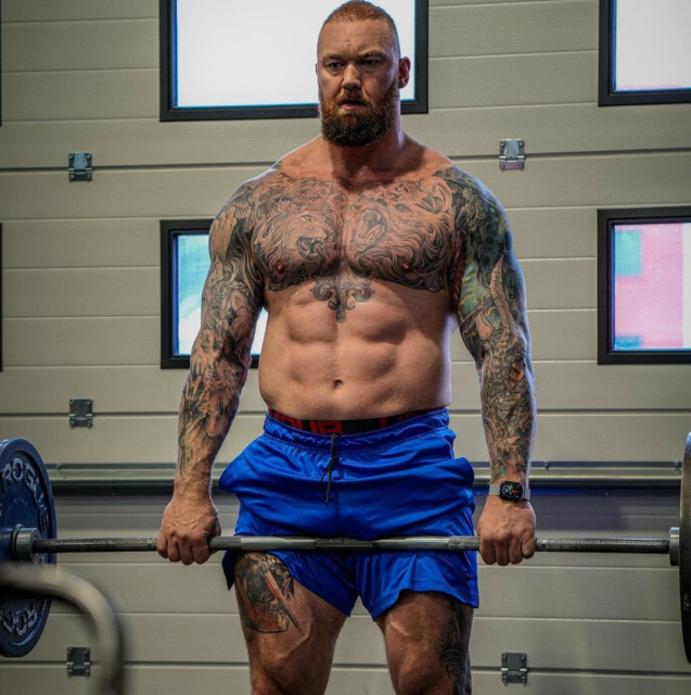 , Games of Thrones star Hafthor Bjornsson shows off huge hulking body ahead of boxing fight against Brit rival Eddie Hall
