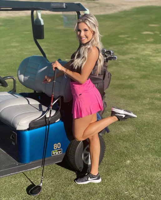 , The Las Vegas models who swapped careers to become £150-a-round golf caddies and work for Platinum Tees