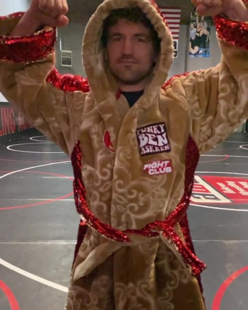 , Ben Askren shows off funky boxing robe he will wear out for Jake Paul fight as ex-UFC star says he looks like ‘pimp’