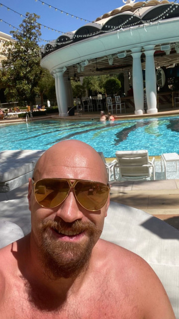 Tyson Fury is certainly making the most of his time in Sin City