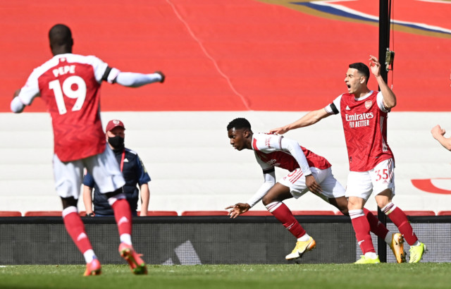 , Arsenal 1 Fulham 1: Nketiah comes off bench to deliver hammer blow to Fulham’s survival hopes with 97th-minute equaliser