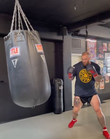 , Watch Game of Thrones ‘Mountain’ Hafthor Bjornsson train on heavy bag and show nimble footwork ahead of Eddie Hall bout