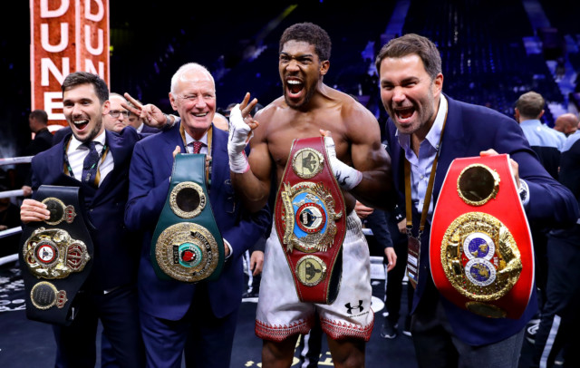, Anthony Joshua says ‘real hustler’ Barry Hearn ‘opened his door for me and my family’ in tribute after his retirement