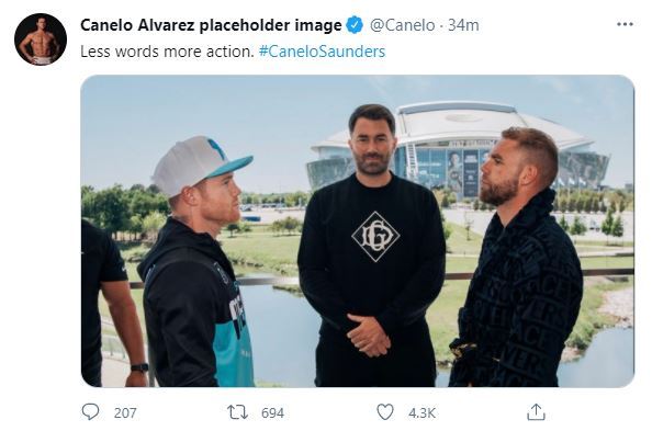 , Billy Joe Saunders mocks Canelo Alvarez’s failed drugs test as Eddie Hearn confirms fight is ON with ring dispute over