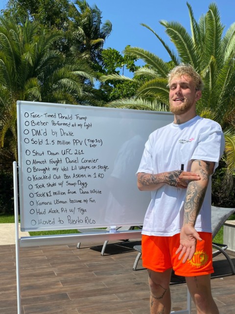 , Jake Paul reveals 13-long list of things he’s done in two weeks including ‘shutting down UFC’ and moving to Puerto Rico