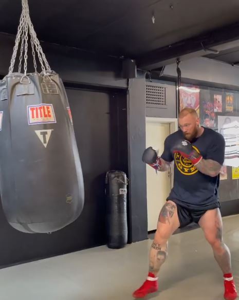 , Game of Thrones star Hafthor Bjornsson shows off nasty black eye as he prepares for Eddie Hall boxing fight