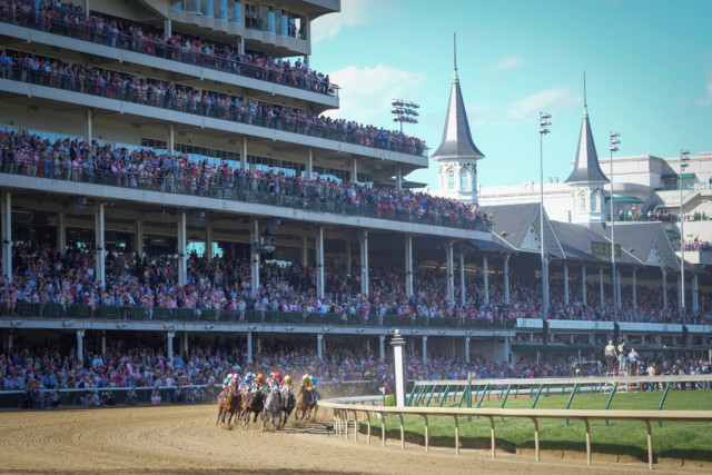 , ‘Raucous’ Kentucky Derby crowd of 50,000 to be biggest in US since Covid began as punters file into Churchill Downs