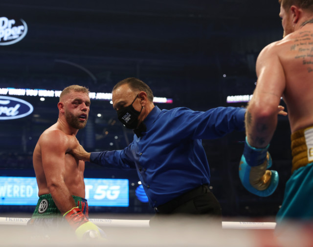 , Billy Joe Saunders out for ‘long, long time’ with horror eye injury and may RETIRE after Canelo loss, confirms Hearn