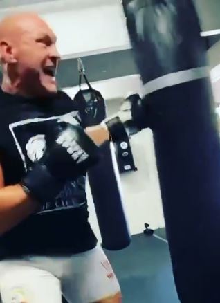 , Watch wild Tyson Fury smack heavy bag in brutal warning to next ‘victim’ ahead of Anthony Joshua or Deontay Wilder fight