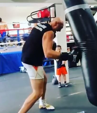 , Watch Tyson Fury unload brutal shots ‘for Deontay Wilder’s skinny body’ in training as he prepares for trilogy