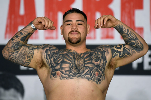 , Andy Ruiz Jr shows off stunning body transformation at Chris Arreola weigh-in after shedding TWO STONE since Joshua loss