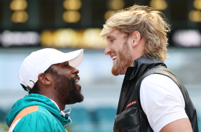 , Watch Floyd Mayweather hit pads and speed bag in training for Logan Paul as YouTuber blasts ‘pipsqueak’ boxing legend