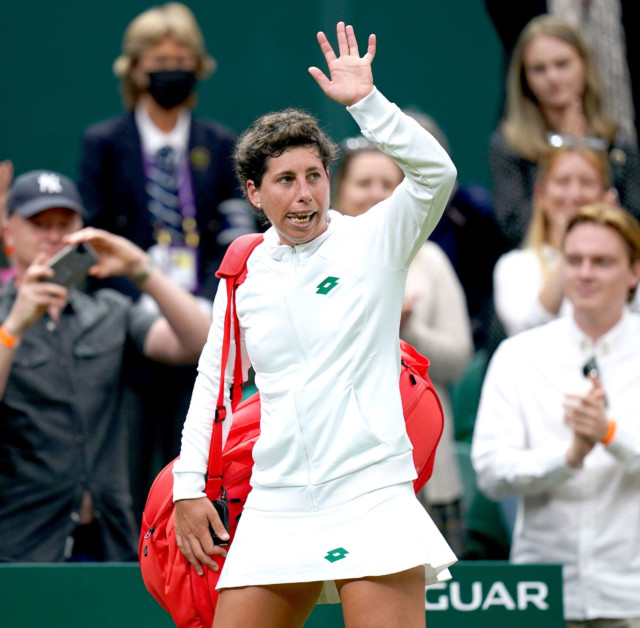 , Emotional moment cancer survivor Carla Suarez Navarro breaks down in tears after Wimbledon exit over mum’s support