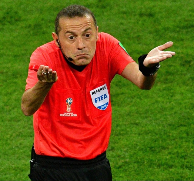 Turkish referee Cuneyt Cakir stirred up a fierce reaction from fans on social media with his performance as England lost 2-1 to Croatia in the World Cup semi-final
