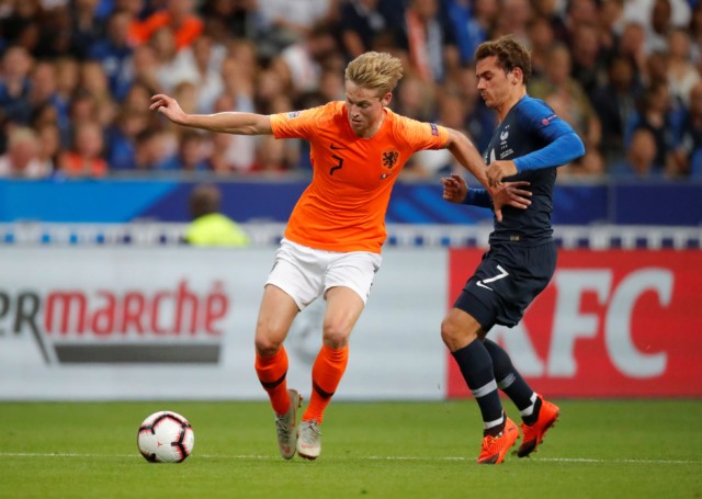 Griezmann struggled to even get close to Ajax and Netherlands midfielder Frenkie De Jong