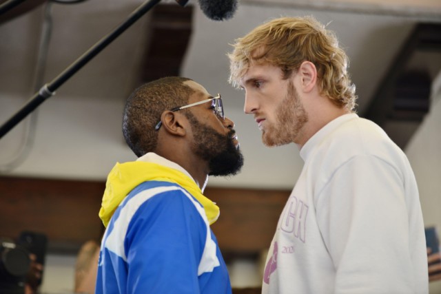 , Floyd Mayweather vs Logan Paul weigh-in LIVE VIDEO: Watch all the action ahead of huge boxing fight