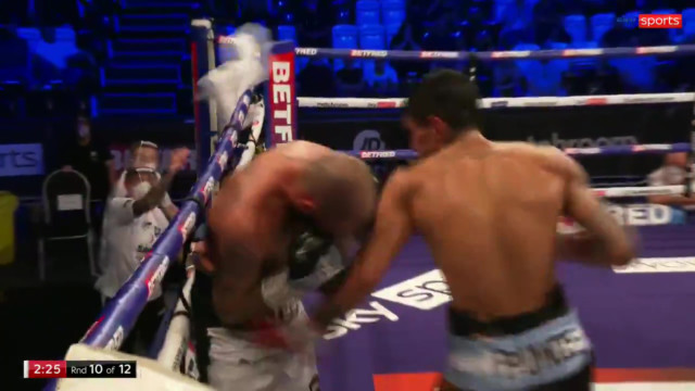 , Watch moment ref tosses towel thrown in by Lewis Ritson’s corner OUT the ring as boxing fans fume fight allowed to go on