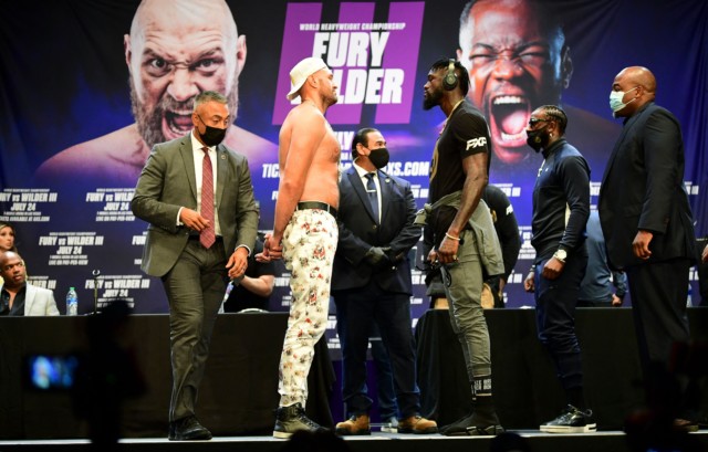 , Tyson Fury claims ‘s**thouse’ Deontay Wilder ‘didn’t want to be there’ after losing five-minute-long staredown