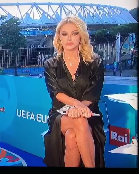 , Euro 2020 presenter Paola Ferrari goes viral with Sharon Stone leg-crossing moment but denies not wearing underwear