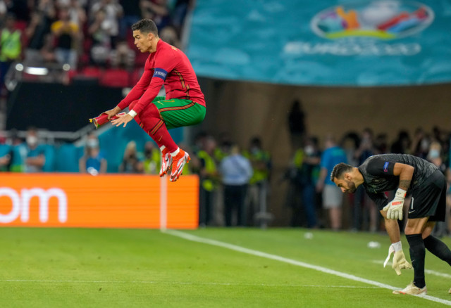 , Watch Cristiano Ronaldo’s outrageous jump as he narrowly misses with header for Portugal at Euro 2020 sending fans wild