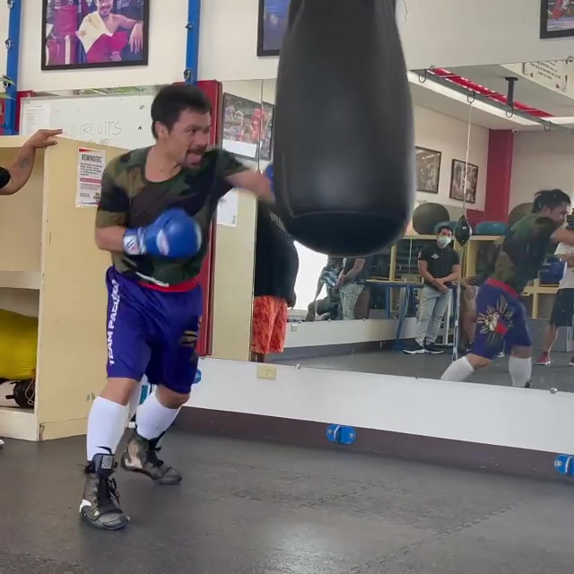 , Watch Manny Pacquiao show off blistering speed aged 42 in training for Errol Spence Jr as Mikey Garcia breaks down fight