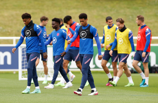 , Watch Rashford nutmeg Saka in England training as relaxed stars work out ahead of Euro 2020 showdown with Germany
