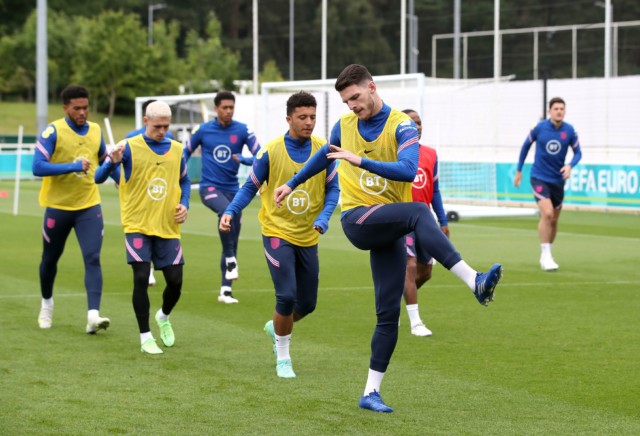 , Watch Rashford nutmeg Saka in England training as relaxed stars work out ahead of Euro 2020 showdown with Germany