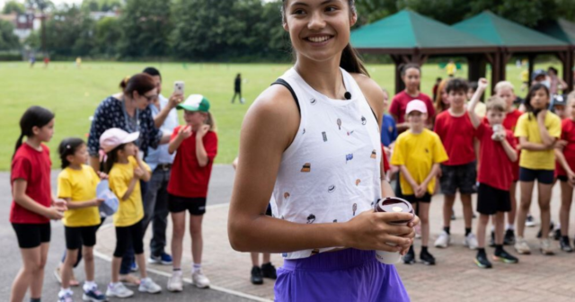 , Wimbledon star Emma Raducanu, 18, visits her Bromley primary school for sports day following VIP treatment at British GP
