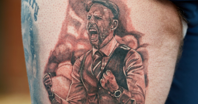 , England fan gets Gareth Southgate tattoo to celebrate getting to the Euros final
