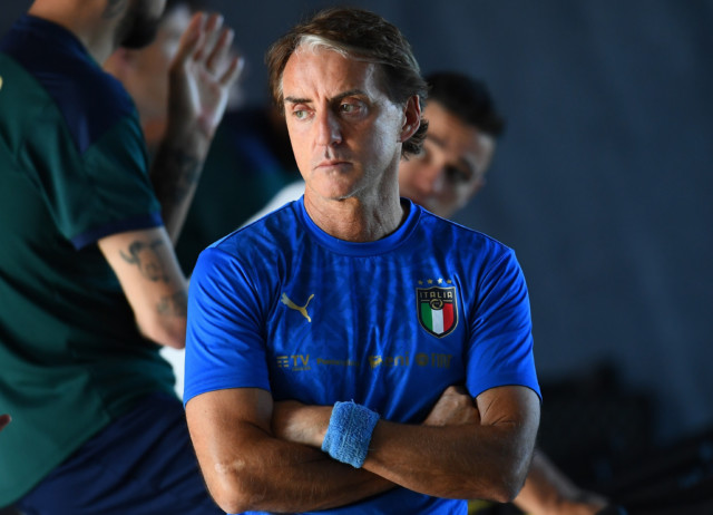 , England face superstitious Italy boss Roberto Mancini who ditched a police escort and banned colour PURPLE at Man City