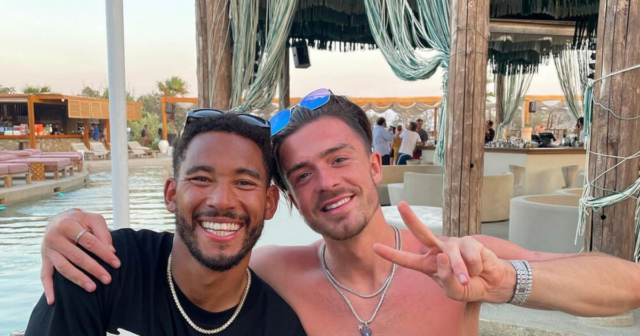 , Jack Grealish relaxes with Josh Denzel on holiday in Mykonos as Declan Rice jokes Love Island star is ‘everywhere’