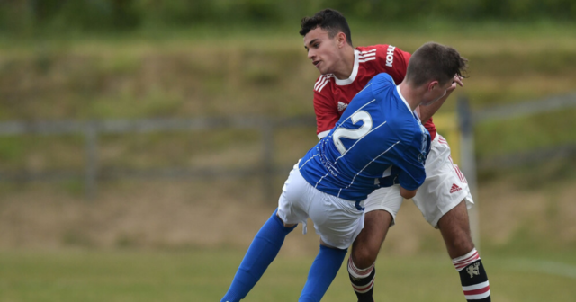 , Ryan Giggs’ son Zach plays in Man Utd U16s 2-0 win over Coleraine in opening game of Northern Ireland tour