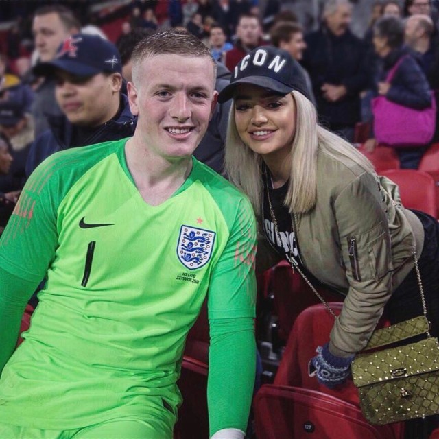 Jordan Pickford and Megan Davison are one of England's glam couples