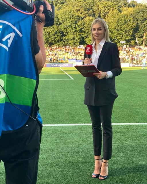 Sedan works as a reporter on Ukraines Channel Football 1/2 