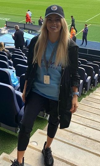 Sedan has become a regular at the Etihad cheering her beau on