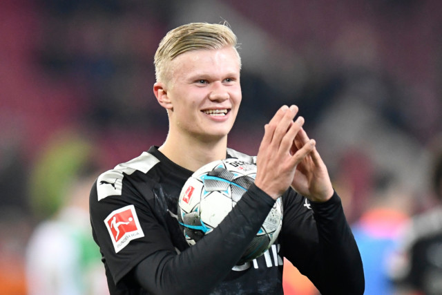 On his debut against Augsburg Haaland scored a hat-trick in just 23 minutes