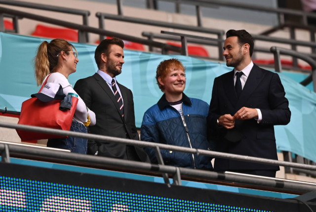 , Ed Sheeran says England stars held hands in circle to sing Three Lions at end of private concert ahead of Germany win