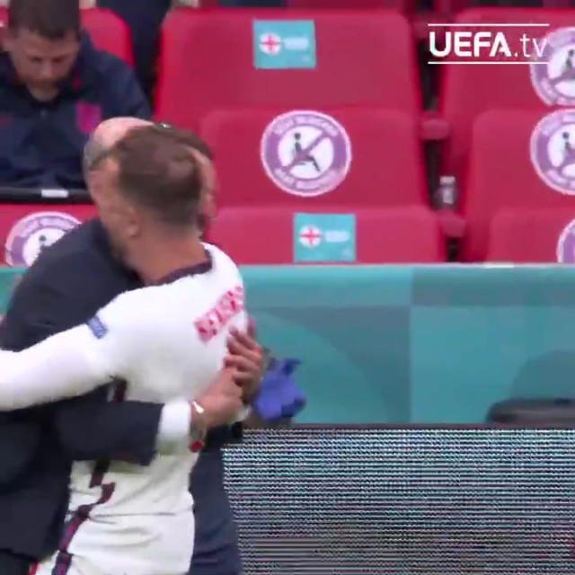 , Watch unseen footage of Jordan Henderson’s wild touchline celebration against Germany as he waits to come on for England
