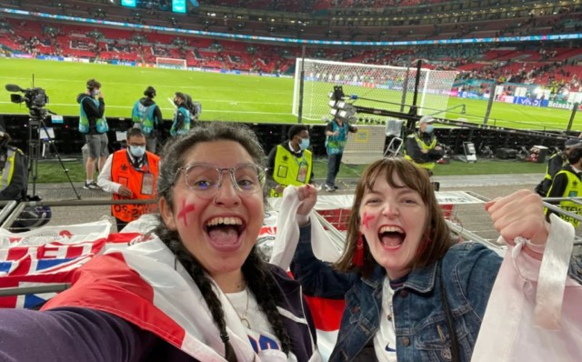 , Office worker, 37, SACKED from her job after being caught on TV at Euro 2020 England V Denmark game