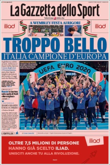 , ‘Invincible’ Italy hailed as Europe reacts to Euro 2020 win and England’s penalty shootout heartbreak… again