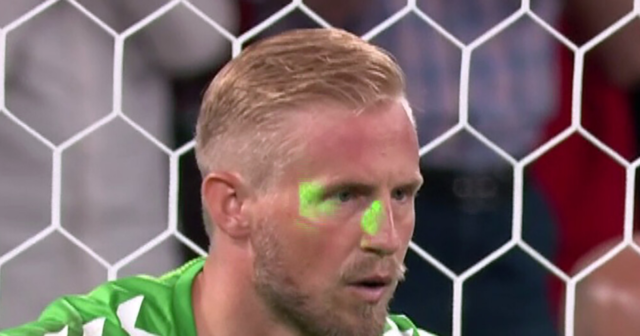 , England FA hit with £25,000 fine after fan shone laser pen at Schmeichel before Kane’s Euro 2020 semi-final penalty